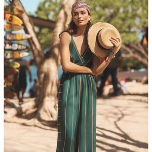 Ett:twa Anthropologie green jumpsuit